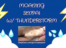 MOANING SENPAI! (Thunderstorm ASMR)